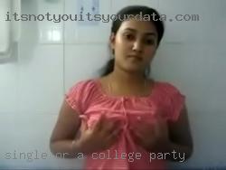 Single or a devorced college party lady.